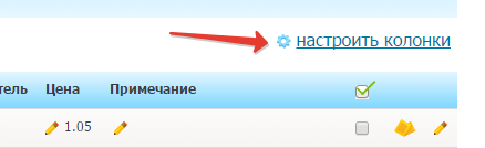 Управление заказами etxt настройка колонок
